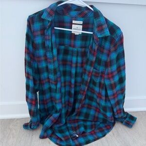 American Eagle Outfitters Multicolor Plaid Shirt (Ahh-Mazingly Soft)